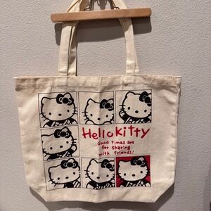 Hello Kitty Sanrio Canvas Tote Bag New NWOT
